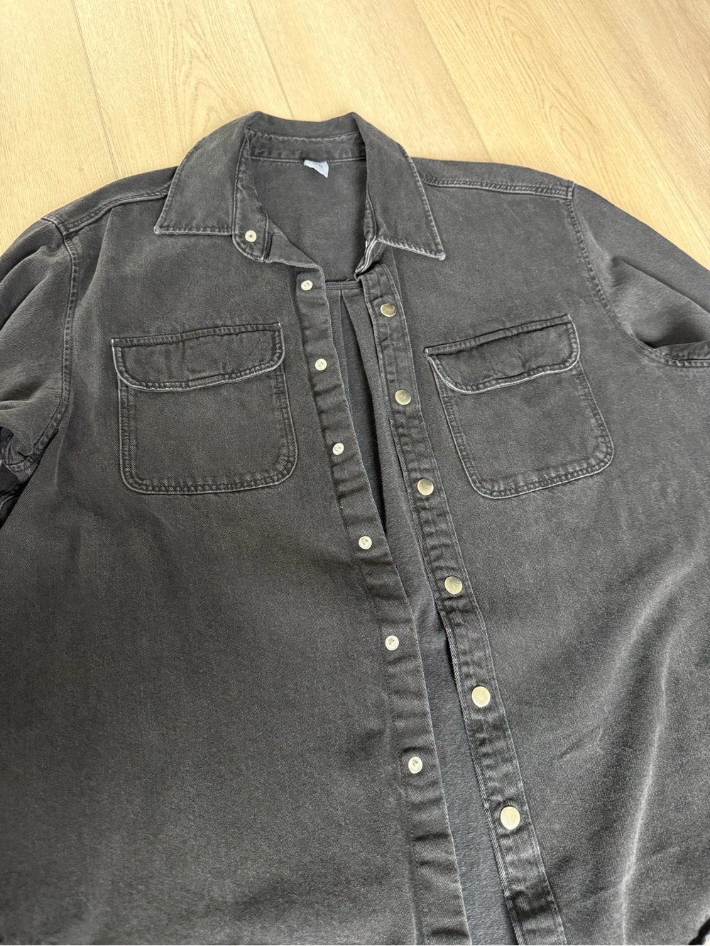 H&M Black Oversized Jean Jacket - Picture 2 of 3